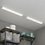 Réglette lumineuse Gallius LED intégrée blanc neutre IP65 4200lm 37W L.120xl.12xH.6cm blanc GoodHome