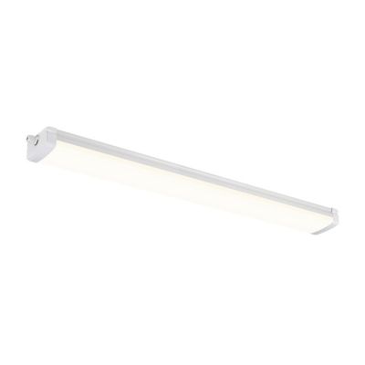 Réglette lumineuse Gallius LED intégrée blanc neutre IP65 4200lm 37W L.120xl.12xH.6cm blanc GoodHome