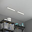 Réglette lumineuse Nehsi LED intégrée blanc neutre IP65 2160lm 22W L.70xl.70xH.5,6 cm gris GoodHome