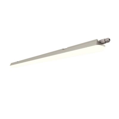 Réglette lumineuse Nehsi LED intégrée blanc neutre IP65 4400lm 43W L.70xl.130xH.5,6 cm gris GoodHome