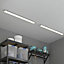 Réglette lumineuse Nehsi LED intégrée blanc neutre IP65 4400lm 43W L.70xl.130xH.5,6 cm gris GoodHome