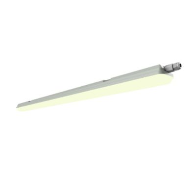 Réglette lumineuse Nehsi LED intégrée blanc neutre IP65 4400lm 43W L.70xl.130xH.5,6 cm gris GoodHome