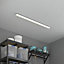 Réglette lumineuse Nehsi LED intégrée blanc neutre IP65 5600lm 60W L.70xl.160xH.5,6 cm gris GoodHome