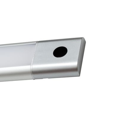 Réglette sous meuble à détection Menezes LED intégrée blanc neutre IP20 330lm 6.5W L.28,5xl.4,2xH.1cm chrome GoodHome