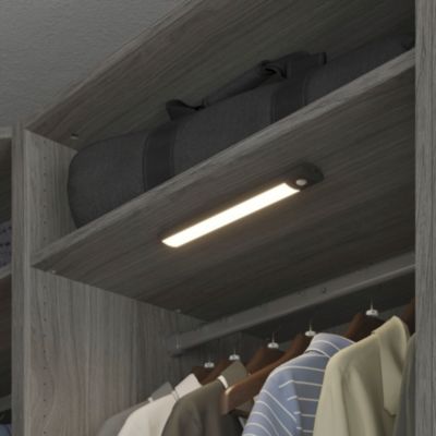 Réglette sous meuble Fiennes LED intégrée blanc neutre IP20 120lm 1.9W L.27xl.4,1xH.2cm noir GoodHome