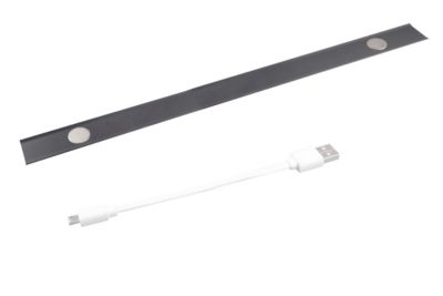 Réglette sous meuble Fiennes LED intégrée blanc neutre IP20 120lm 1.9W L.27xl.4,1xH.2cm noir GoodHome
