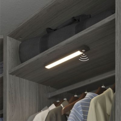 Réglette sous meuble Fiennes LED intégrée blanc neutre IP20 120lm 1.9W L.27xl.4,1xH.2cm noir GoodHome