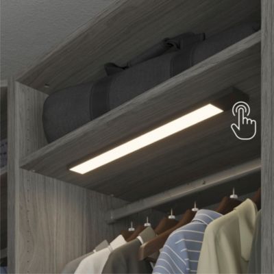 Réglette sous meuble Gamboa LED intégrée blanc neutre IP20 200lm 3.2W L.50xl.5xH.1cm noir GoodHome