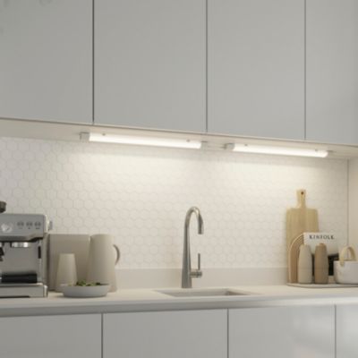 Réglette sous meuble Hartog LED intégrée blanc neutre IP20 1260lm 11W L.60xl.6,3xH.2,4cm blanc GoodHome