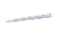 Réglette sous meuble Leconte LED intégrée blanc neutre IP20 90lm 2.5W L.40xl.3.7xH.1.8cm blanc GoodHome