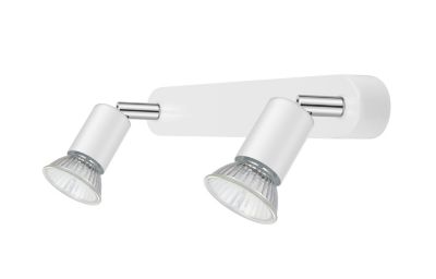 Réglette spot 2 lumières GU10 7W Sasha blanc L.26 x L.4 x H.10.5 cm