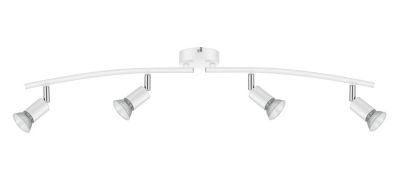 Réglette spot 4 lumières GU10 7W Sasha blanc L.78 x L.9 x H.14.5 cm