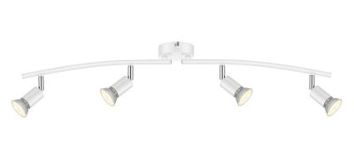 Réglette spot 4 lumières GU10 7W Sasha blanc L.78 x L.9 x H.14.5 cm