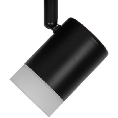 Réglette spot LED intégrée 6 lumières 350 lm 19.5 W blanc chaud GoodHome Maupin noir mat L.80 x L.25 x H.18.5 cm