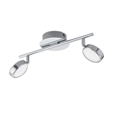 Réglette spot LED intégrée Salto IP20 13W 1280lm blanc chaud L.36 x l.12 x H.18cm Eglo chrome