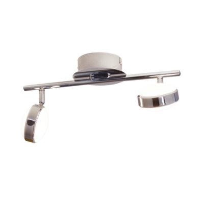 Réglette spot LED intégrée Salto IP20 13W 1280lm blanc chaud L.36 x l.12 x H.18cm Eglo chrome