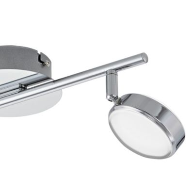 Réglette spot LED intégrée Salto IP20 13W 1280lm blanc chaud L.36 x l.12 x H.18cm Eglo chrome