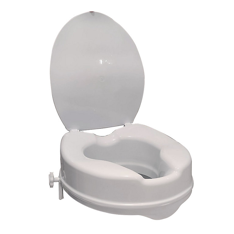 Réhausse WC avec couvercle plastique Godonnier blanc 10 cm