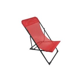 Relax De Jardin En Acier Biganos Rouge Cherry