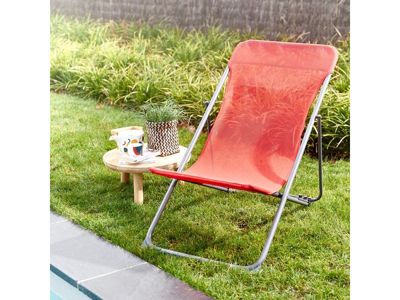 Relax De Jardin En Acier Biganos Rouge Cherry