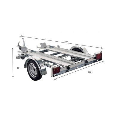 Remorque surbaissée porte quad Duo 13 600kg