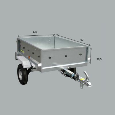 Remorque Trelgo PA 400 128 x 92 x h.38,5 cm 385kg