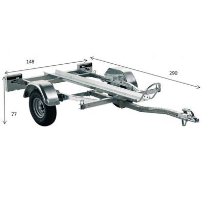 Remorque Trigano Mono Pro 290 x 148 x 77 cm 270kg