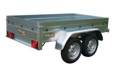 Remorque Trigano NFB 2530 + bâche + réhausse, 2 essieux x 250 kg
