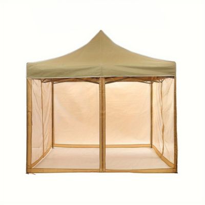 Remplacement de la moustiquaire pour auvent de tonnelle extérieure, filet de Patio à 4 panneaux avec fermeture éclair, 360x300cm
