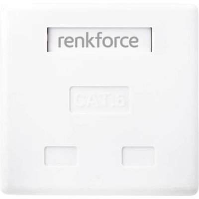 Renkforce Adaptateur réseau en saillie CAT 6 2 ports RJ45, blanc 62,5 x ...