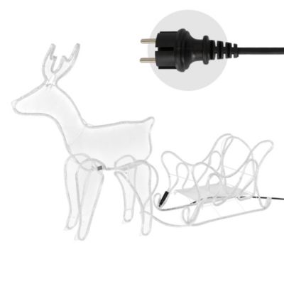 Renne décoration Noël guirlande lumineuse blanc chaud pour extérieur/intérieur