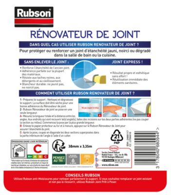 Rénov'Joint Rubson Salle de bain Saine rouleau 38 mm x L.3,35 m