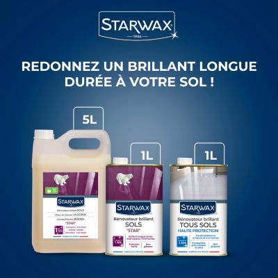 Rénovateur brillant Star longue durée tous sols intérieurs Starwax 1L