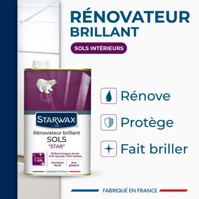 Rénovateur brillant Star longue durée tous sols intérieurs Starwax 1L