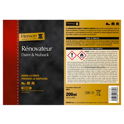 Rénovateur Daim Nubuck Henson Co incolore 200ml