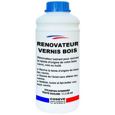 Renovateur Vernis Bois -  1 L   - Codeve Bois - Pour Raviver La Teinte D'origine De Votre Bois Verni, Ciré Ou Huilé.