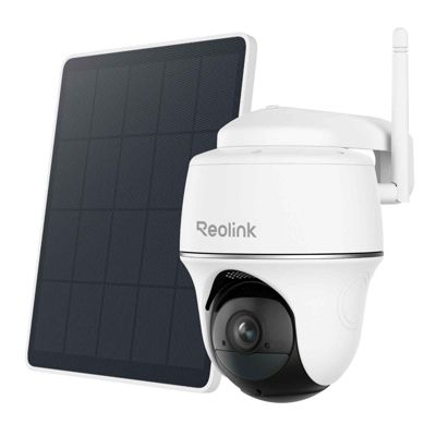 Reolink - Caméra de surveillance Argus PT Lite B420 - Rotation 355 - Vision nocturne - Avec panneau solaire