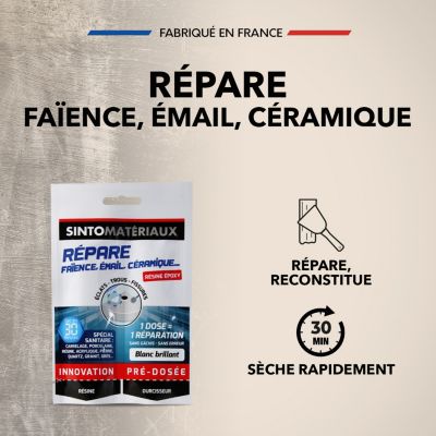 Répare faïence, émail, céramique SintoMatériaux blanc 30g