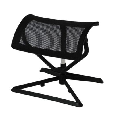 Repose-pied Bureau 36 - 46 cm Tissu Ottoman Réglable Repose-pieds Noir FineBuy