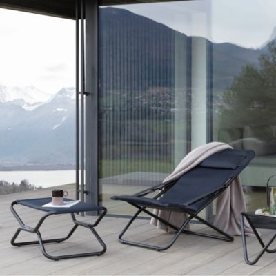 Repose pied en acier et toile Lafuma