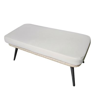 Repose-pieds extérieur avec coussin beige Fiorentino