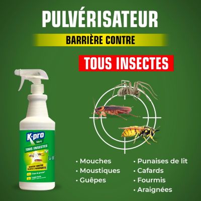 Repouss'insectes barrière contre volants et rampants Kapo vert 1L