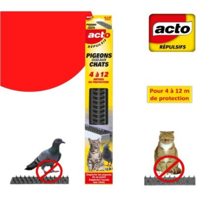 Répulsif Anti-chats Et Anti-pigeons – 3 Mètres, En Polypropylène Recyclé, Facile à Installer