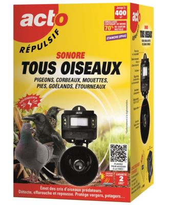Répulsif Oiseaux Solaire Rotatif 360° - Dissuasif Lumière & Son Haut Volume, Éolien Et Énergie Solaire, Pour Verger, Jardin, Aéroport