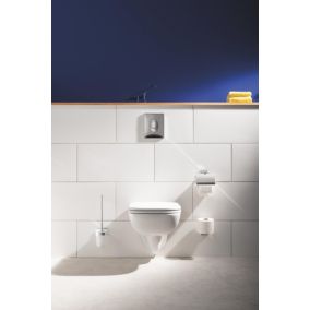 Réserve rouleaux papier toilette fixation murale, en métal chromé, Grohe Quickfix