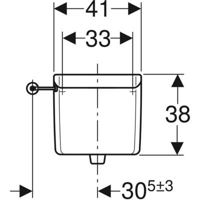 RESERVOIR AP123 6/9L IND.DISSIMULE BLANC AVEC COUDE - RESERVOIR AP123 6/9L IND.DISSIMULE BLANC AVEC COUDE