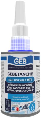 Résine d’étanchéité anaérobie au PTFE pour raccords filetés métalliques GEB 75 ml