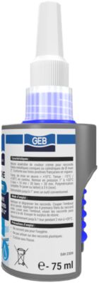 Résine d’étanchéité anaérobie au PTFE pour raccords filetés métalliques GEB 75 ml