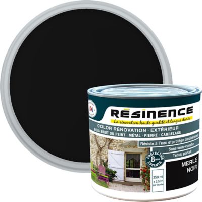 Résine de rénovation extérieur multi-support merle noir satin Résine extérieur nce 0,25L