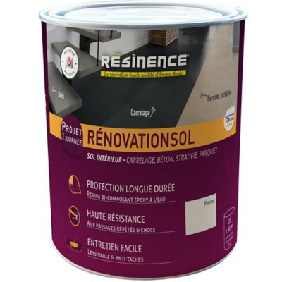 Résine de rénovation sol bi composante époxy Résinence pierre 2L